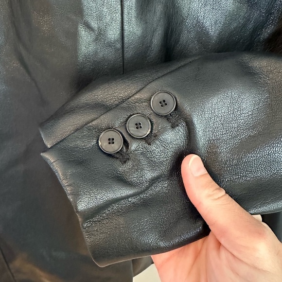 ZARA Faux Leather Blazer XS Blogger Favorite - Picture 10 of 13